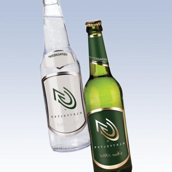 Beer bottles highlighting 足彩外围网站 metallized labels